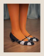 BOWOW PUMPS IN MOIRÈ FABRIC WITH CRYSTALS 45MM - Image 9